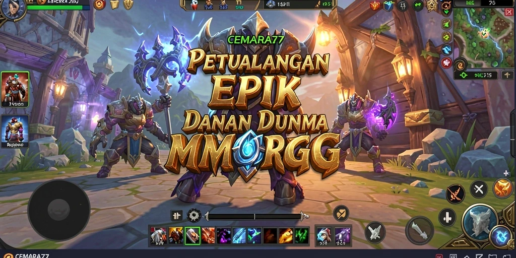 Tampilan gameplay seru dalam CEMARA77 yang menghadirkan pertempuran epik.