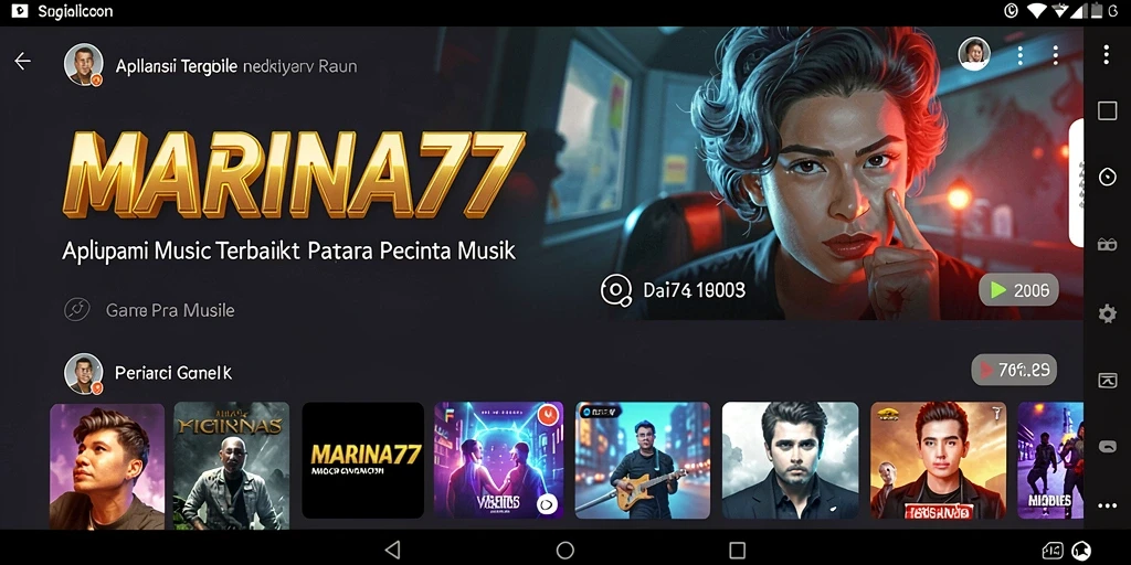 Screenshot MARINA77 menunjukkan gameplay yang mengasyikkan dengan musik yang menyenangkan.
