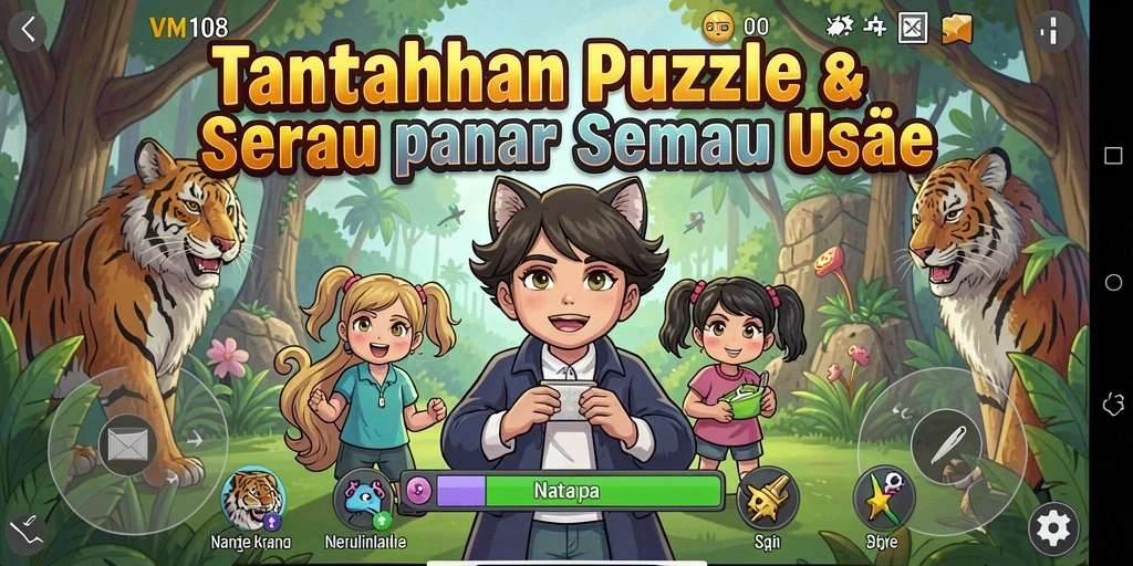 Screenshot menunjukkan gameplay Puzzle yang menantang dan menyenangkan.